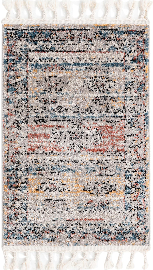 Multicolor 2' x 3' 1 Aramis Rectangle Area Rug Polypropylene With Cotton Backing Easy Clean Living Room Bedroom Dining Office Carpet for Sale at Rug Engine