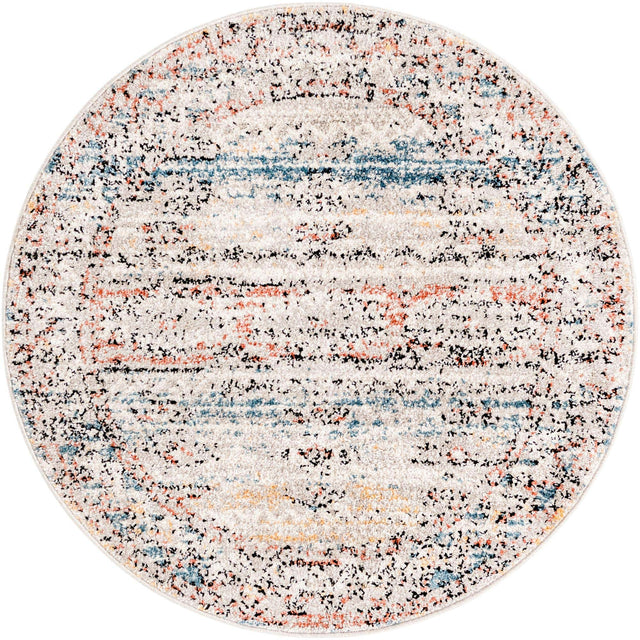Multicolor 3' 3 x 3' 3 Aramis Round Area Rug Polypropylene With Cotton Backing Easy Clean Living Room Bedroom Dining Office Carpet for Sale at Rug Engine