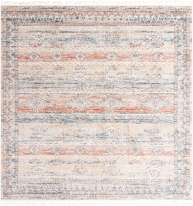 Multicolor 12' x 12' Aramis Square Area Rug Polypropylene With Cotton Backing Easy Clean Living Room Bedroom Dining Office Carpet for Sale at Rug Engine