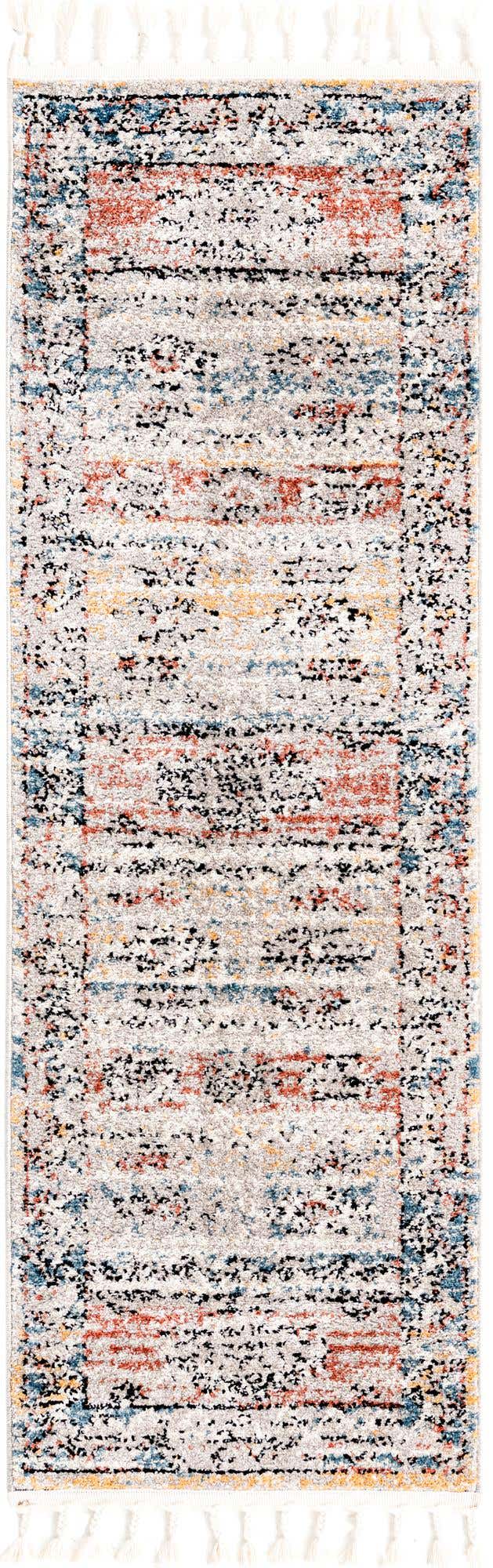 Multicolor 2' x 6' Aramis Runner Area Rug Polypropylene With Cotton Backing Easy Clean Living Room Bedroom Dining Office Carpet for Sale at Rug Engine