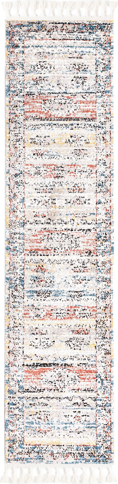 Multicolor 2' x 8' Aramis Runner Area Rug Polypropylene With Cotton Backing Easy Clean Living Room Bedroom Dining Office Carpet for Sale at Rug Engine