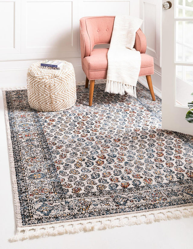 Multicolor 8' x 10' Aramis Rectangle Area Rug Polypropylene With Cotton Backing Easy Clean Living Room Bedroom Dining Office Carpet for Sale at Rug Engine