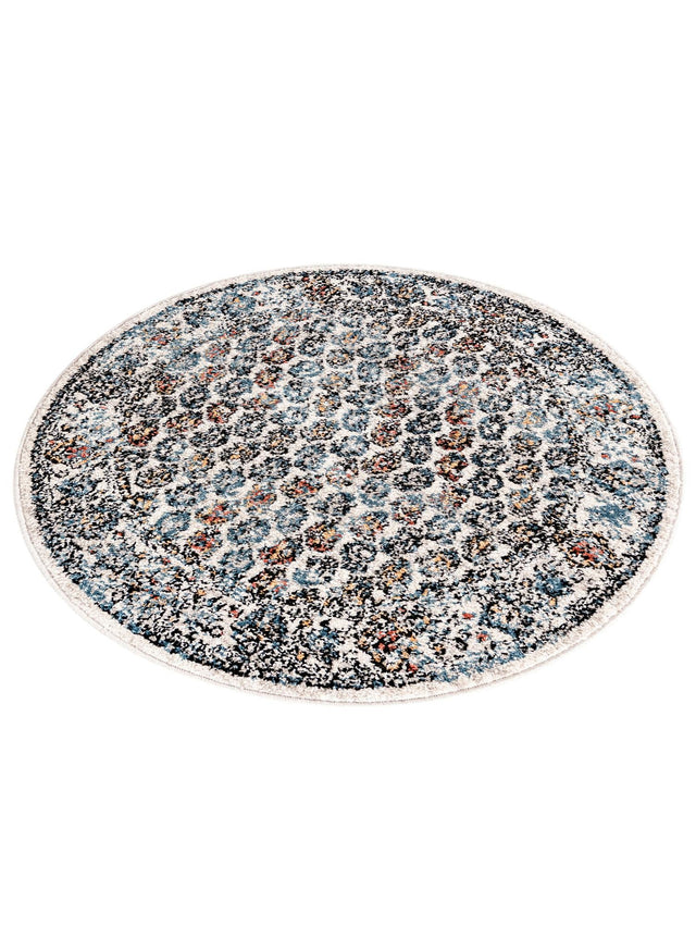 Multicolor 3' 3 x 3' 3 Aramis Round Area Rug Polypropylene With Cotton Backing Easy Clean Living Room Bedroom Dining Office Carpet for Sale at Rug Engine