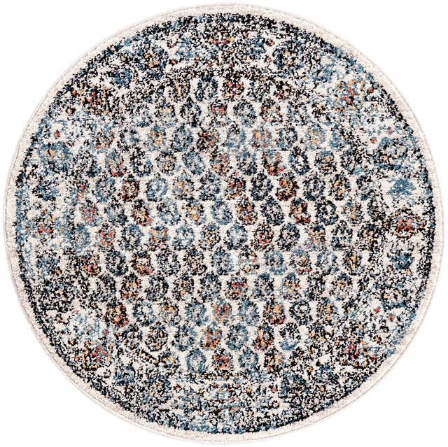 Multicolor 3' 3 x 3' 3 Aramis Round Area Rug Polypropylene With Cotton Backing Easy Clean Living Room Bedroom Dining Office Carpet for Sale at Rug Engine