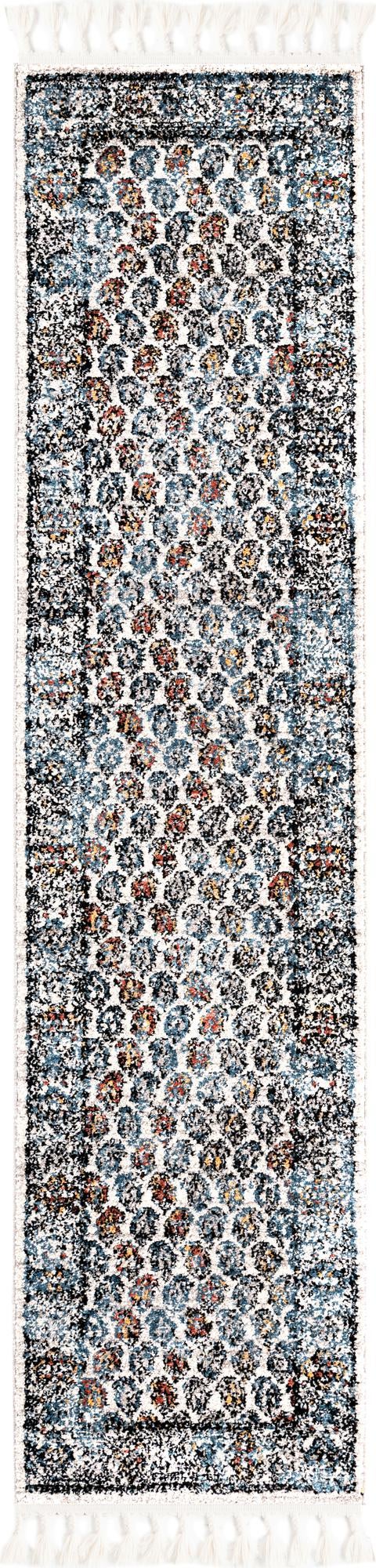 Multicolor 2' x 8' Aramis Runner Area Rug Polypropylene With Cotton Backing Easy Clean Living Room Bedroom Dining Office Carpet for Sale at Rug Engine