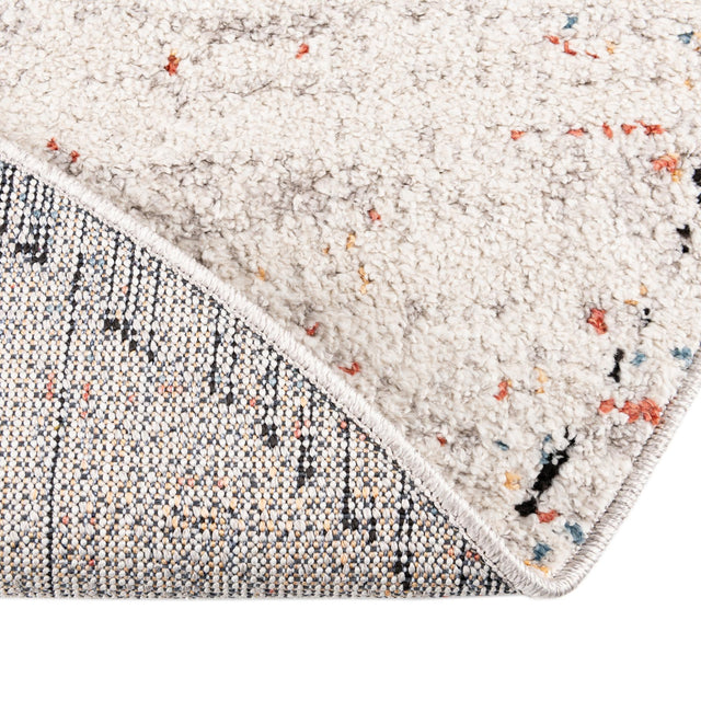 Ivory 7' x 7' Aramis Round Area Rug Polypropylene With Cotton Backing Easy Clean Living Room Bedroom Dining Office Carpet for Sale at Rug Engine