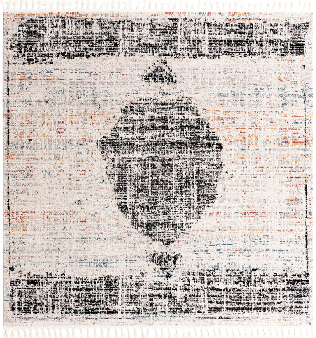 Ivory 7' 10 x 7' 10 Aramis Square Area Rug Polypropylene With Cotton Backing Easy Clean Living Room Bedroom Dining Office Carpet for Sale at Rug Engine