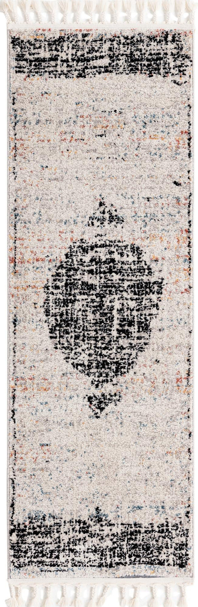 Ivory 2' x 6' Aramis Runner Area Rug Polypropylene With Cotton Backing Easy Clean Living Room Bedroom Dining Office Carpet for Sale at Rug Engine