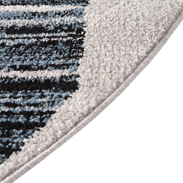 Blue 10' x 10' Aramis Round Area Rug Polypropylene With Cotton Backing Easy Clean Living Room Bedroom Dining Office Carpet for Sale at Rug Engine