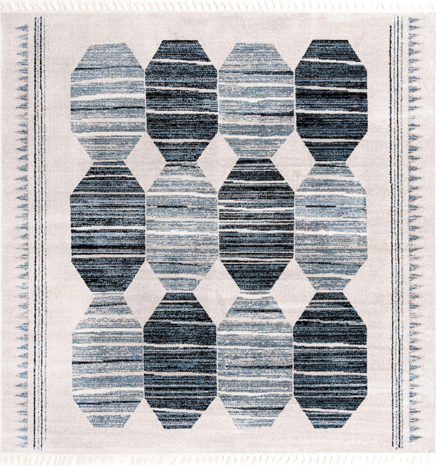 Blue 12' x 12' Aramis Square Area Rug Polypropylene With Cotton Backing Easy Clean Living Room Bedroom Dining Office Carpet for Sale at Rug Engine