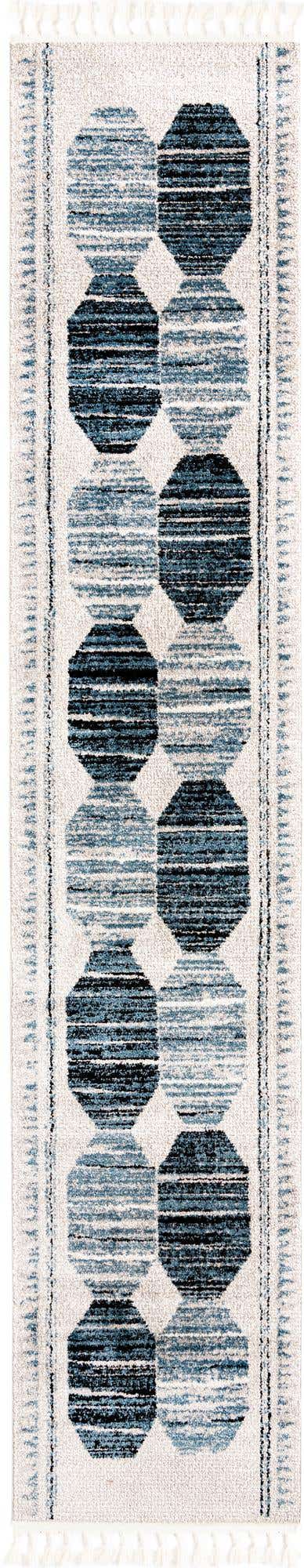 Blue 2' 7 x 13' Aramis Runner Area Rug Polypropylene With Cotton Backing Easy Clean Living Room Bedroom Dining Office Carpet for Sale at Rug Engine