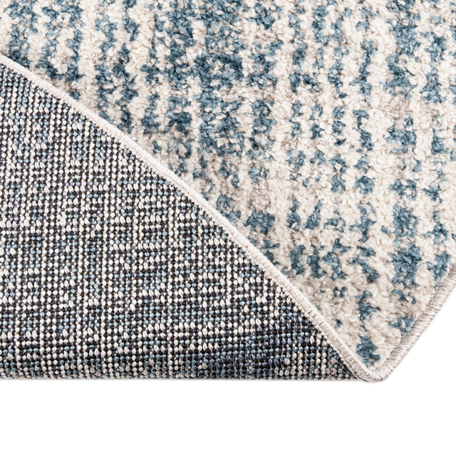Blue 7' x 7' Aramis Round Area Rug Polypropylene With Cotton Backing Easy Clean Living Room Bedroom Dining Office Carpet for Sale at Rug Engine