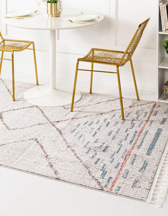 Ivory 2' x 3' 1 Aramis Rectangle Area Rug Polypropylene With Cotton Backing Easy Clean Living Room Bedroom Dining Office Carpet for Sale at Rug Engine