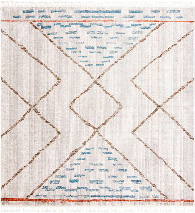 Ivory 10' x 10' Aramis Square Area Rug Polypropylene With Cotton Backing Easy Clean Living Room Bedroom Dining Office Carpet for Sale at Rug Engine