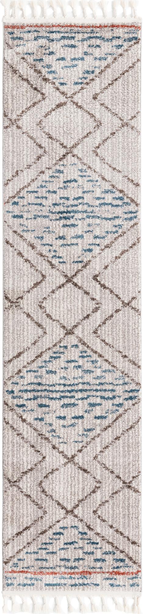 Ivory 2' x 8' Aramis Runner Area Rug Polypropylene With Cotton Backing Easy Clean Living Room Bedroom Dining Office Carpet for Sale at Rug Engine