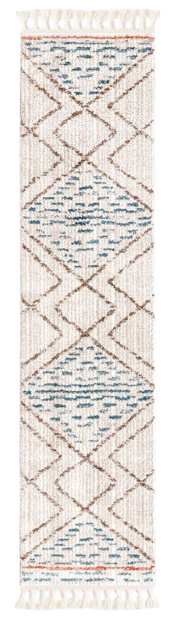 Ivory 2' x 8' Aramis Runner Area Rug Polypropylene With Cotton Backing Easy Clean Living Room Bedroom Dining Office Carpet for Sale at Rug Engine