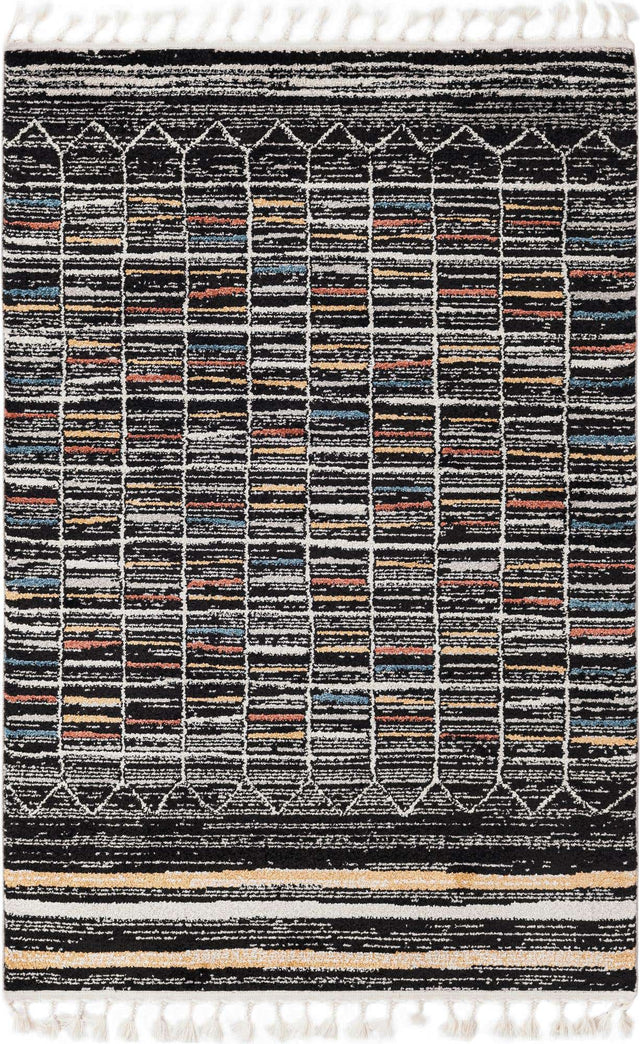 Multicolor 4' x 6' Aramis Rectangle Area Rug Polypropylene With Cotton Backing Easy Clean Living Room Bedroom Dining Office Carpet for Sale at Rug Engine