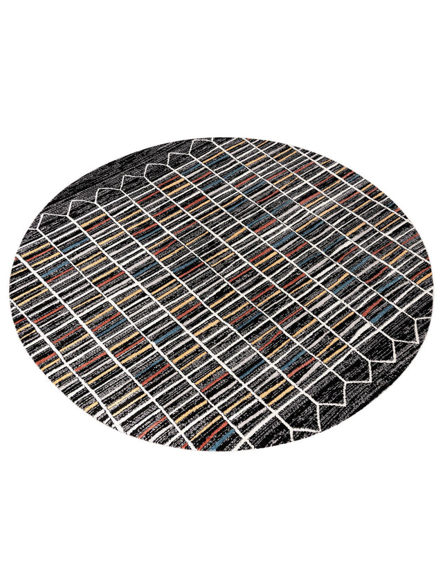 Multicolor 10' x 10' Aramis Round Area Rug Polypropylene With Cotton Backing Easy Clean Living Room Bedroom Dining Office Carpet for Sale at Rug Engine