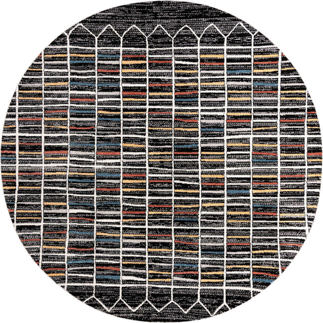 Multicolor 10' x 10' Aramis Round Area Rug Polypropylene With Cotton Backing Easy Clean Living Room Bedroom Dining Office Carpet for Sale at Rug Engine