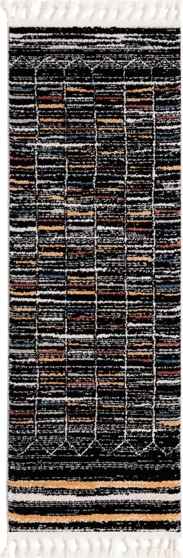 Multicolor 2' x 6' Aramis Runner Area Rug Polypropylene With Cotton Backing Easy Clean Living Room Bedroom Dining Office Carpet for Sale at Rug Engine