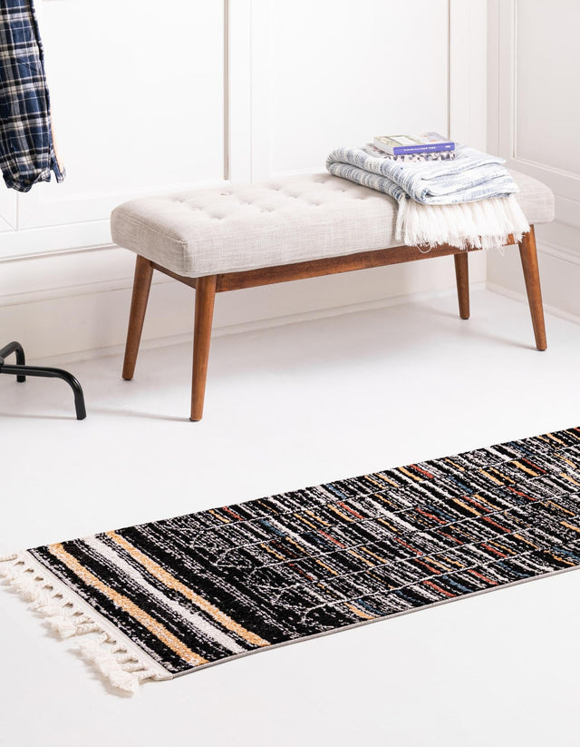 Multicolor 2' x 8' Aramis Runner Area Rug Polypropylene With Cotton Backing Easy Clean Living Room Bedroom Dining Office Carpet for Sale at Rug Engine