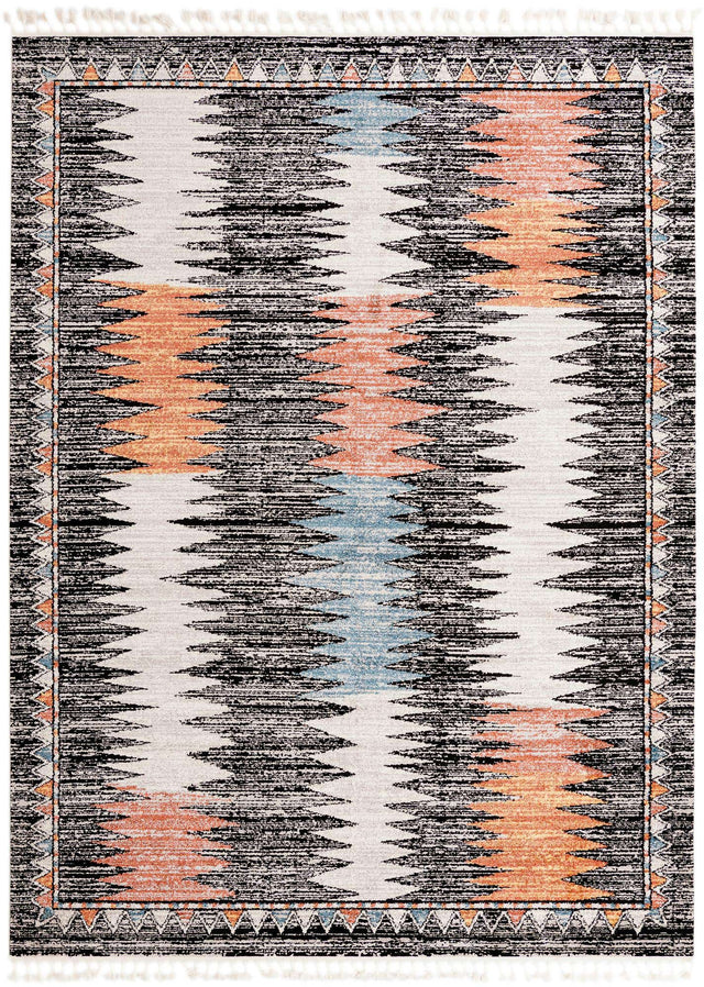 Multicolor 9' x 12' Aramis Rectangle Area Rug Polypropylene With Cotton Backing Easy Clean Living Room Bedroom Dining Office Carpet for Sale at Rug Engine