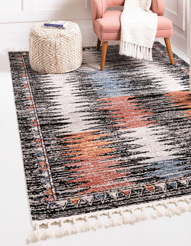Multicolor 7' 10 x 10' Aramis Rectangle Area Rug Polypropylene With Cotton Backing Easy Clean Living Room Bedroom Dining Office Carpet for Sale at Rug Engine