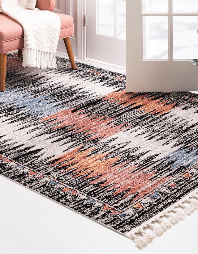 Multicolor 9' x 12' Aramis Rectangle Area Rug Polypropylene With Cotton Backing Easy Clean Living Room Bedroom Dining Office Carpet for Sale at Rug Engine