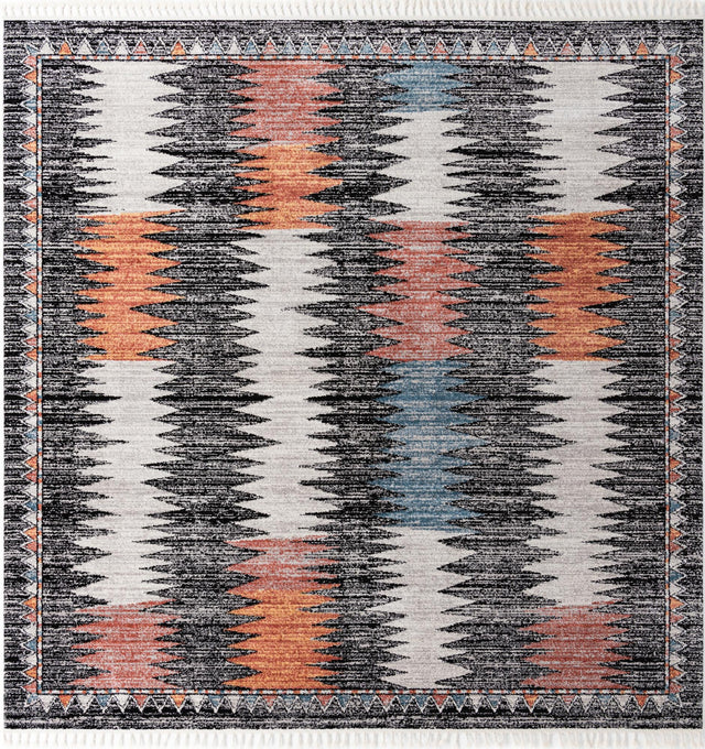 Multicolor 12' x 12' Aramis Square Area Rug Polypropylene With Cotton Backing Easy Clean Living Room Bedroom Dining Office Carpet for Sale at Rug Engine