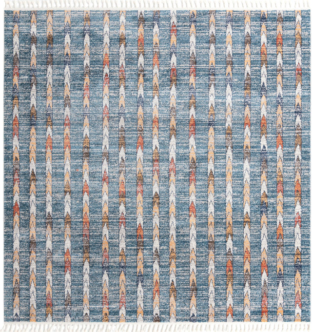 Blue 10' x 10' Aramis Square Area Rug Polypropylene With Cotton Backing Easy Clean Living Room Bedroom Dining Office Carpet for Sale at Rug Engine