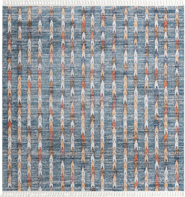Blue 10' x 10' Aramis Square Area Rug Polypropylene With Cotton Backing Easy Clean Living Room Bedroom Dining Office Carpet for Sale at Rug Engine