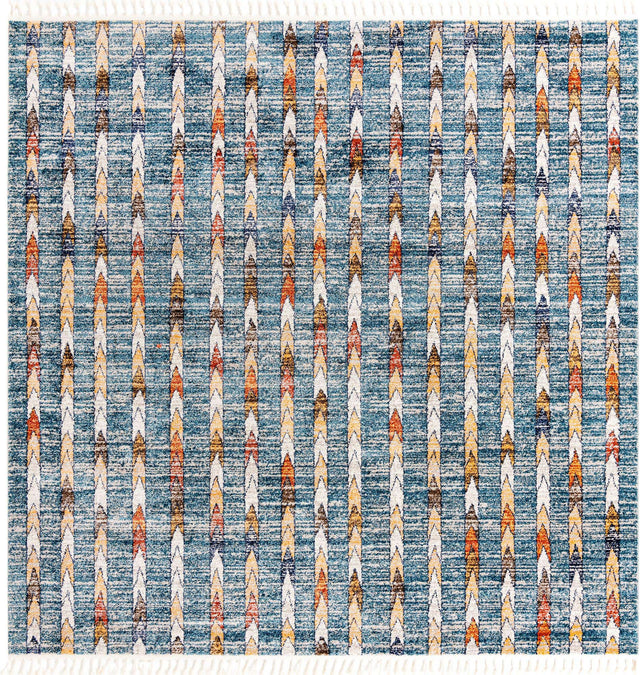 Blue 10' x 10' Aramis Square Area Rug Polypropylene With Cotton Backing Easy Clean Living Room Bedroom Dining Office Carpet for Sale at Rug Engine