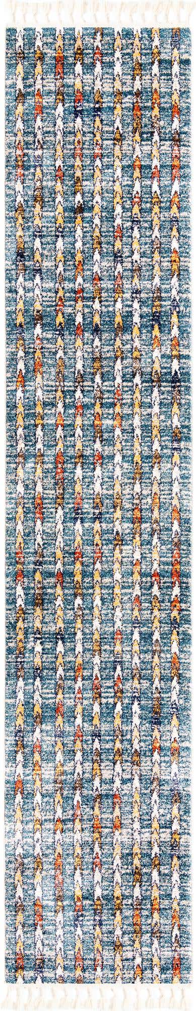 Blue 3' x 13' Aramis Runner Area Rug Polypropylene With Cotton Backing Easy Clean Living Room Bedroom Dining Office Carpet for Sale at Rug Engine