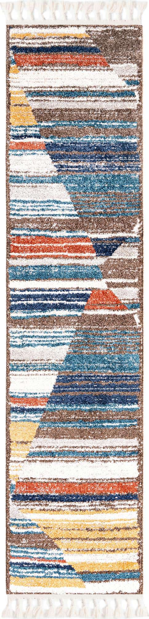 Multicolor 2' x 8' Aramis Runner Area Rug Polypropylene With Cotton Backing Easy Clean Living Room Bedroom Dining Office Carpet for Sale at Rug Engine