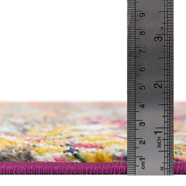 Multicolor 7' 10 x 7' 10 Tribal Trellis Square Area Rug Geometric Southwestern Inspired Durable Carpet for Home Interior Design for Sale at Rug Engine