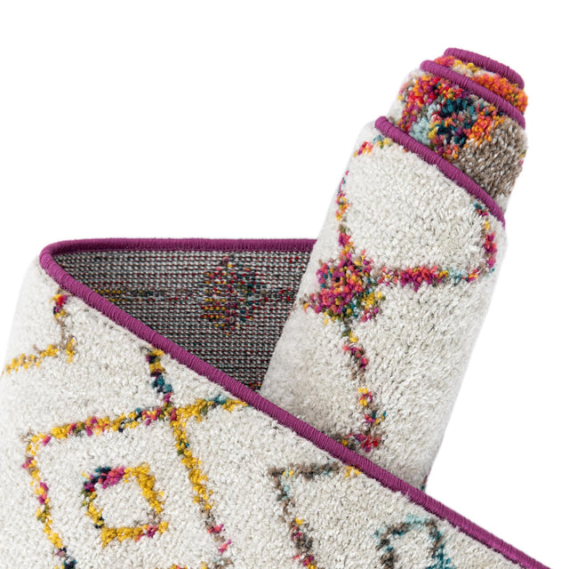 Ivory Multicolor 10' 8 x 14' Tribal Trellis Rectangle Area Rug Geometric Southwestern Inspired Durable Carpet for Home Interior Design for Sale at Rug Engine