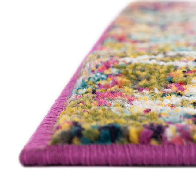 Ivory Multicolor 5' 3 x 5' 3 Tribal Trellis Square Area Rug Geometric Southwestern Inspired Durable Carpet for Home Interior Design for Sale at Rug Engine