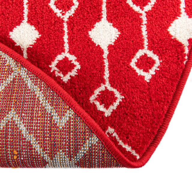 Burgundy Red 10' x 10' Tribal Trellis Round Area Rug Geometric Southwestern Inspired Durable Carpet for Home Interior Design for Sale at Rug Engine