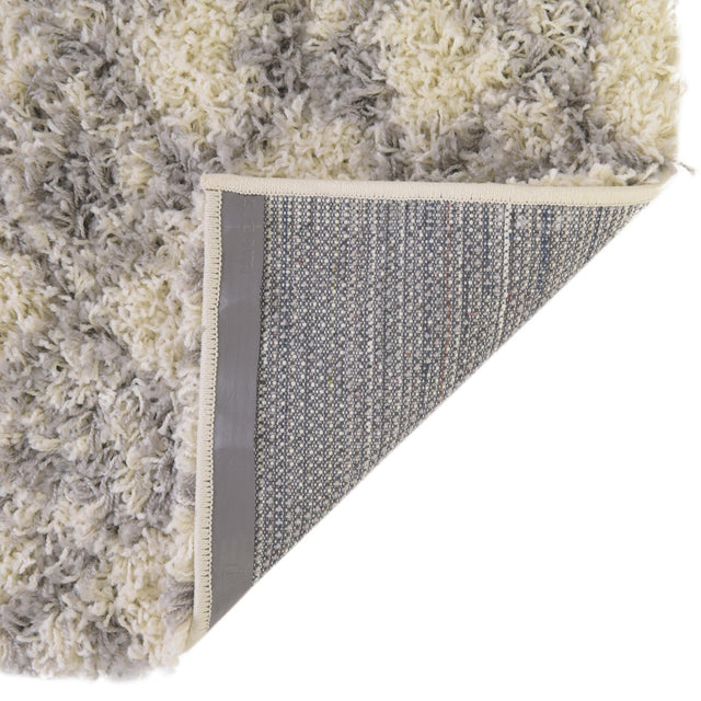 Ivory 5' 3 x 8' Moroccan Trellis Shag Rectangle Area Rug Thick Soft Touch Fluffy & Plush Shaggy Pile 100% Polypropylene Geometric Traditional Carpet for Sale at Rug Engine