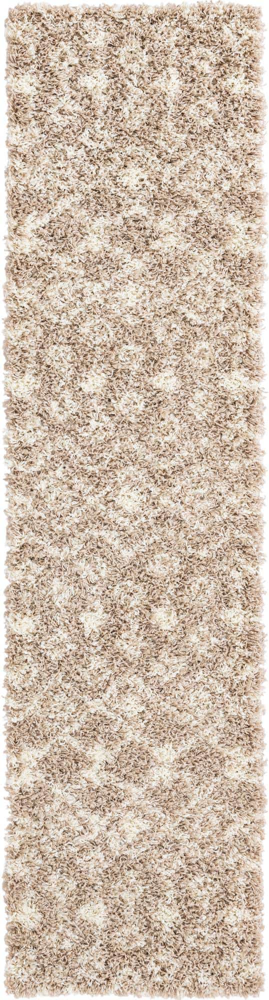 Light Brown 2' x 8' Moroccan Trellis Shag Runner Area Rug Thick Soft Touch Fluffy & Plush Shaggy Pile 100% Polypropylene Geometric Traditional Carpet for Sale at Rug Engine