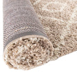 Light Brown 7' 10 x 7' 10 Trellis Shag Round Area Rug Thick Soft Touch Fluffy & Plush Shaggy Pile