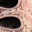 Light Pink 6' 1 x 6' 1 Trellis Shag Square Area Rug Thick Soft Touch Fluffy & Plush Shaggy Pile