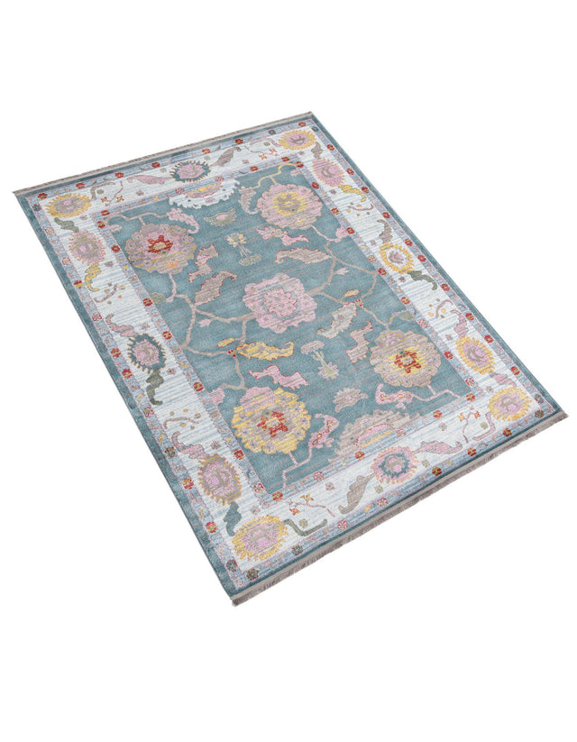 Gray and Blue 6' x 9' Paragon Rectangle Area Rug 100% Polypropylene Colorful Vivid Boho Style Modern Carpet for Unique Interiors for Sale at Rug Engine