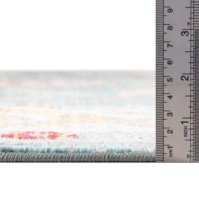 Gray and Blue 10' x 14' Paragon Rectangle Area Rug 100% Polypropylene Colorful Vivid Boho Style Modern Carpet for Unique Interiors for Sale at Rug Engine