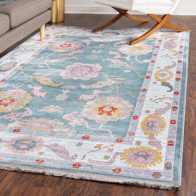 Gray and Blue 2' 2 x 3' Paragon Rectangle Area Rug 100% Polypropylene Colorful Vivid Boho Style Modern Carpet for Unique Interiors for Sale at Rug Engine