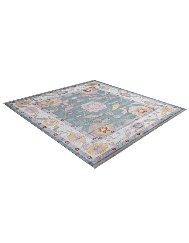 Gray and Blue 8' 2 x 8' 2 Paragon Square Area Rug 100% Polypropylene Colorful Vivid Boho Style Modern Carpet for Unique Interiors for Sale at Rug Engine