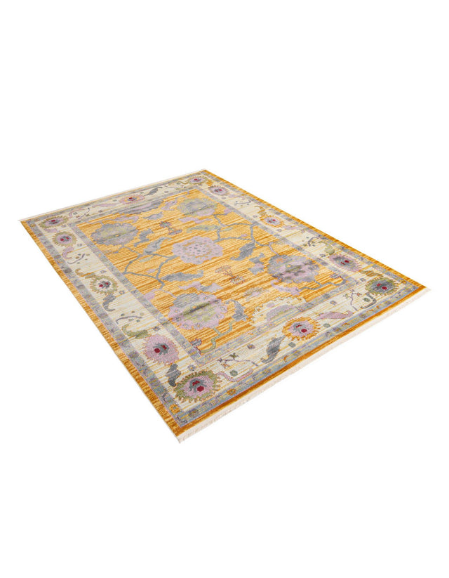Yellow 8' 2 x 10' Paragon Rectangle Area Rug 100% Polypropylene Colorful Vivid Boho Style Modern Carpet for Unique Interiors for Sale at Rug Engine