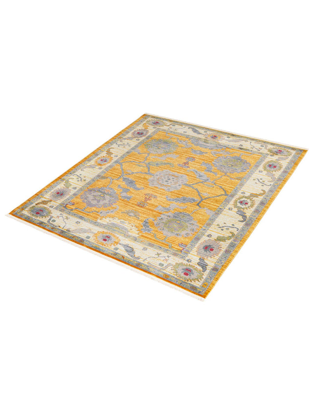 Yellow 6' x 9' Paragon Rectangle Area Rug 100% Polypropylene Colorful Vivid Boho Style Modern Carpet for Unique Interiors for Sale at Rug Engine