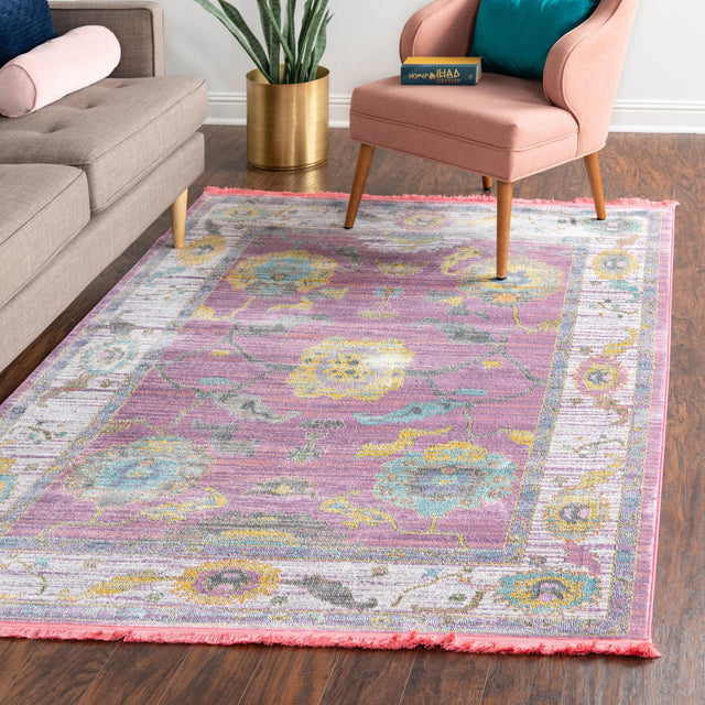 Pink 2' 2 x 3' Paragon Rectangle Area Rug 100% Polypropylene Colorful Vivid Boho Style Modern Carpet for Unique Interiors for Sale at Rug Engine