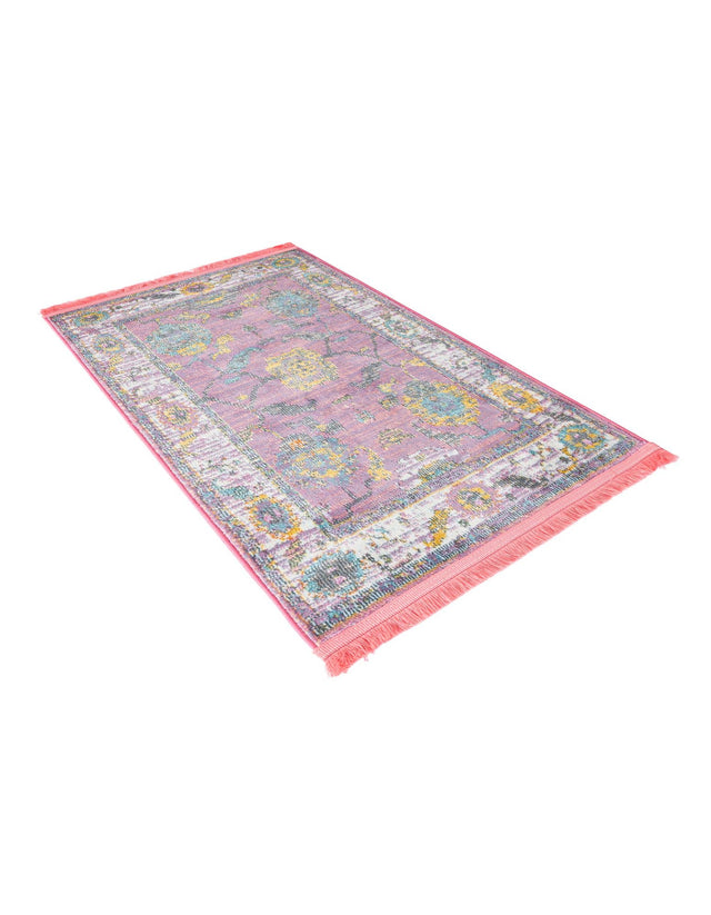 Pink 2' 2 x 3' Paragon Rectangle Area Rug 100% Polypropylene Colorful Vivid Boho Style Modern Carpet for Unique Interiors for Sale at Rug Engine